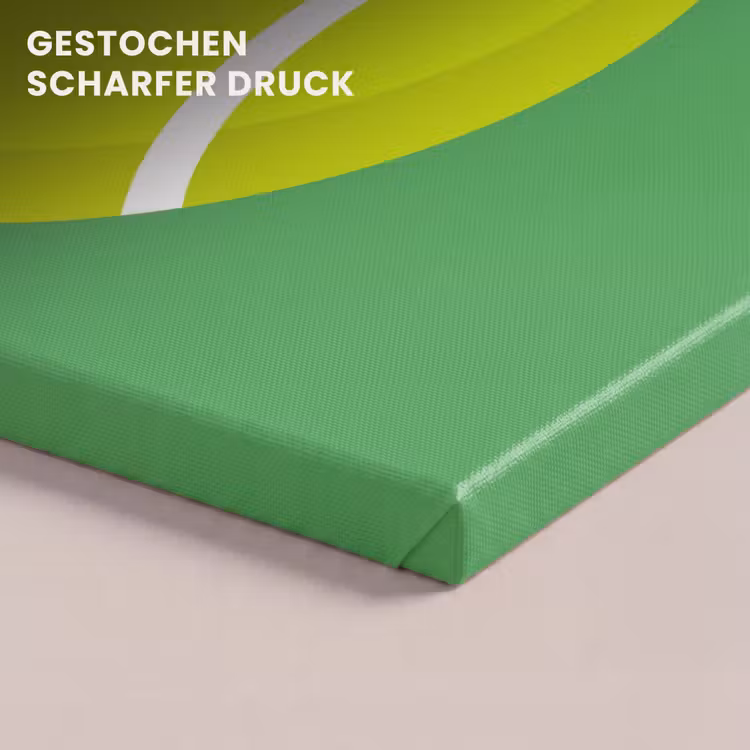 Leinwandbild - Ball – Gelb – Sport – Grün – Illustration — 4
