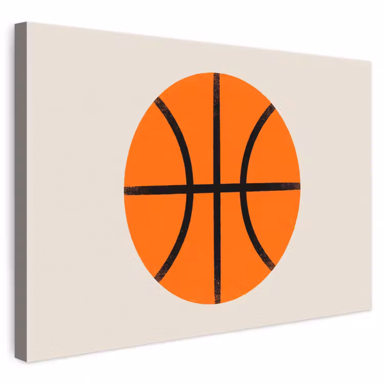 Leinwandbild - Basketball – Ball – Sport – Illustration – Orange — 1