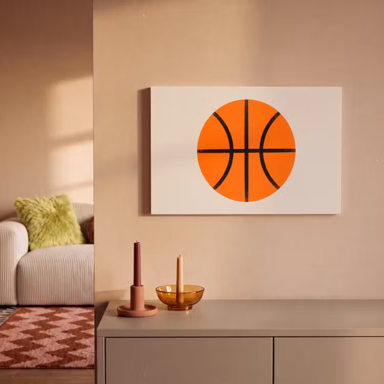 Leinwandbild - Basketball – Ball – Sport – Illustration – Orange — 2