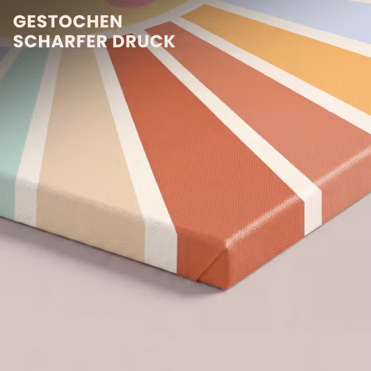 Leinwandbild - Sonne – Strahlen – Fröhlich – Bunt – Abstrakt — 4