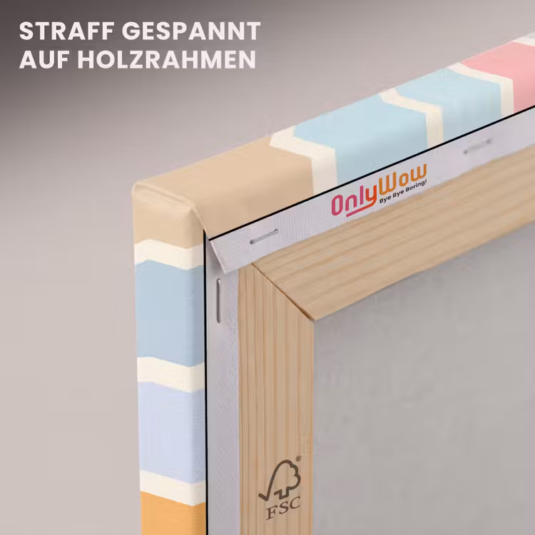 Leinwandbild - Sonne – Strahlen – Fröhlich – Bunt – Abstrakt — 5
