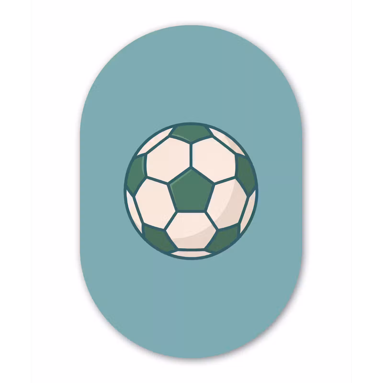 Forexbild Oval - Fußball – Geometrisch – Sport – Illustration – Blaugrün — 1