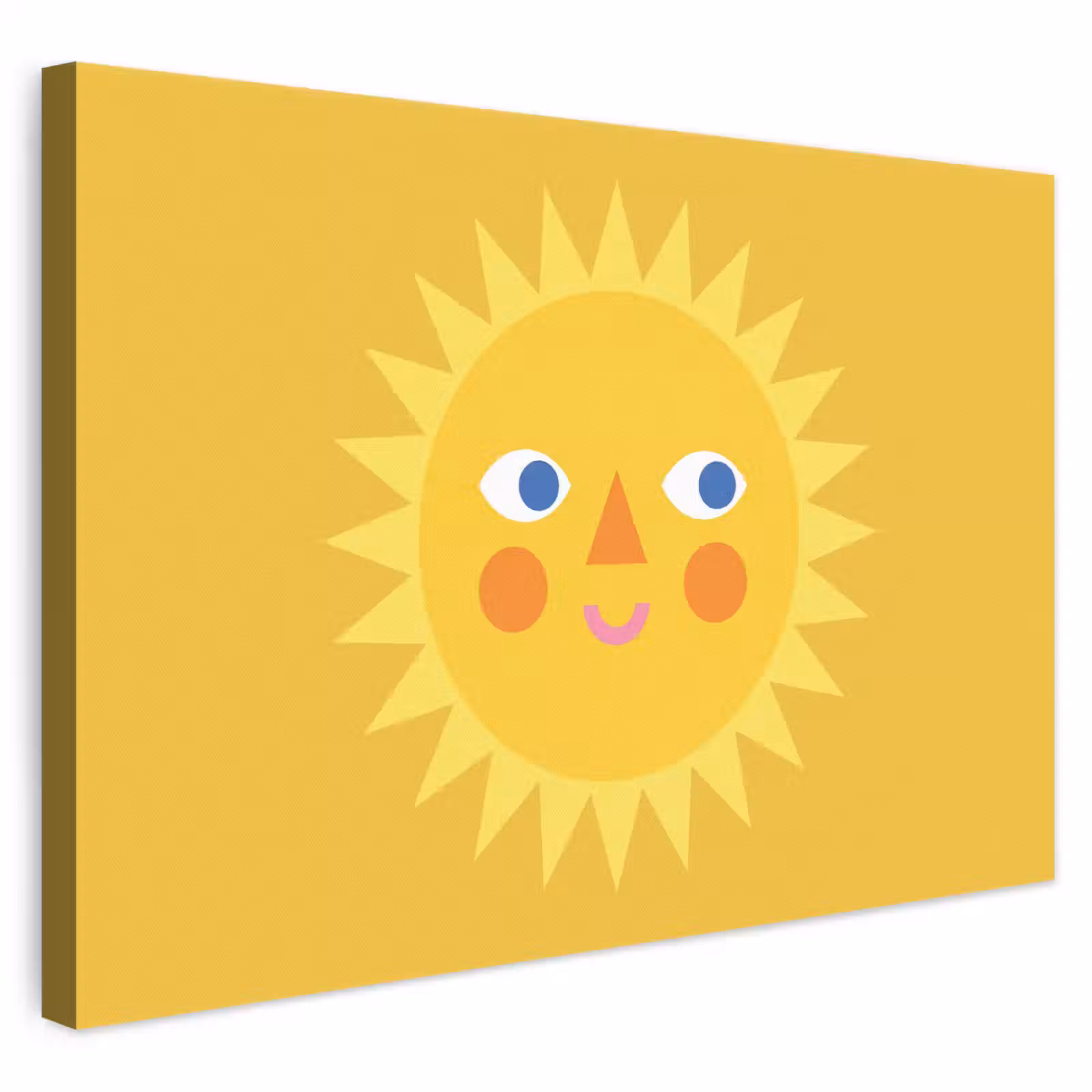 Leinwandbild - Sonne – Gesicht – Sommer – Illustration – Gelb — 1
