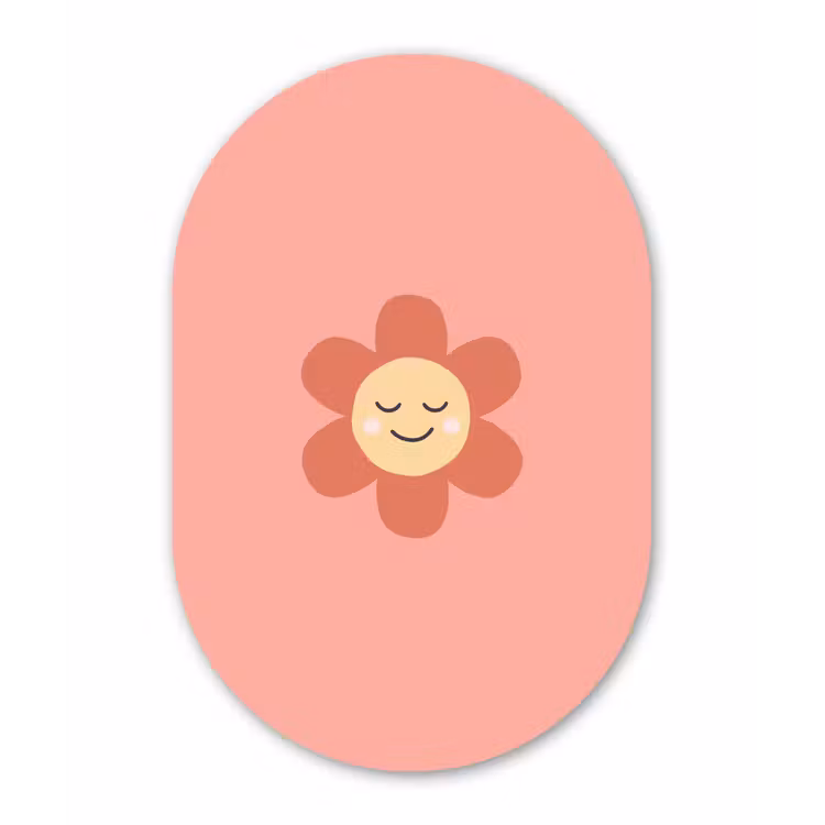 Forexbild Oval - Blumen – Zeichentrickfilm – Kind – Rosa — 1