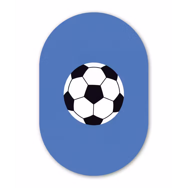 Forexbild Oval - Fußball – Schwarz-Weiß – Sport – Illustration – Blau — 1