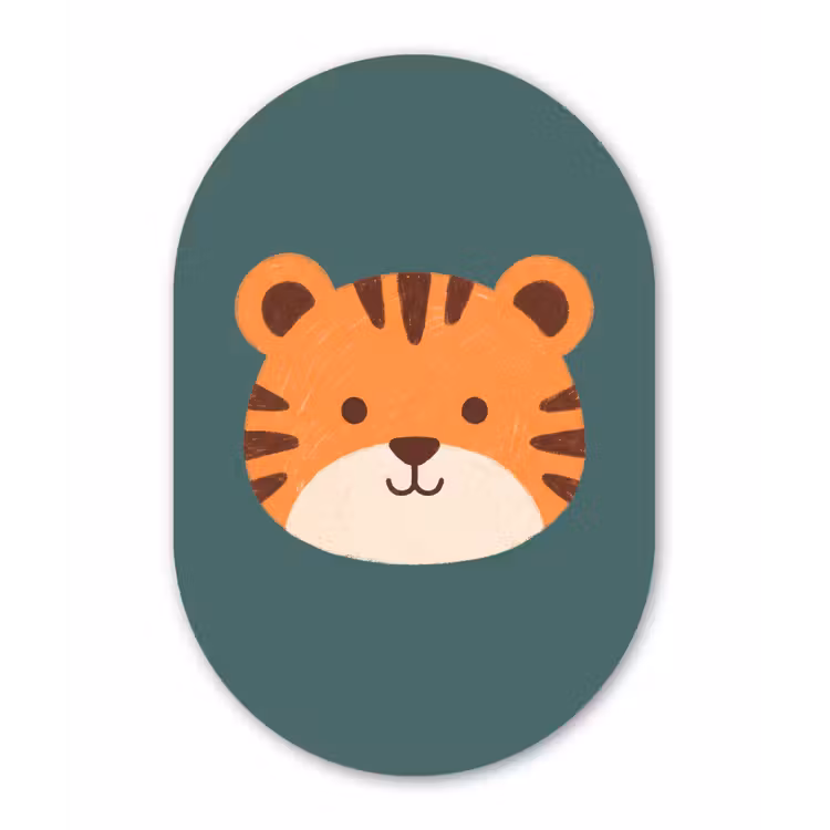 Forexbild Oval - Tiere – Kopf – Orange – Illustration – Modern — 1