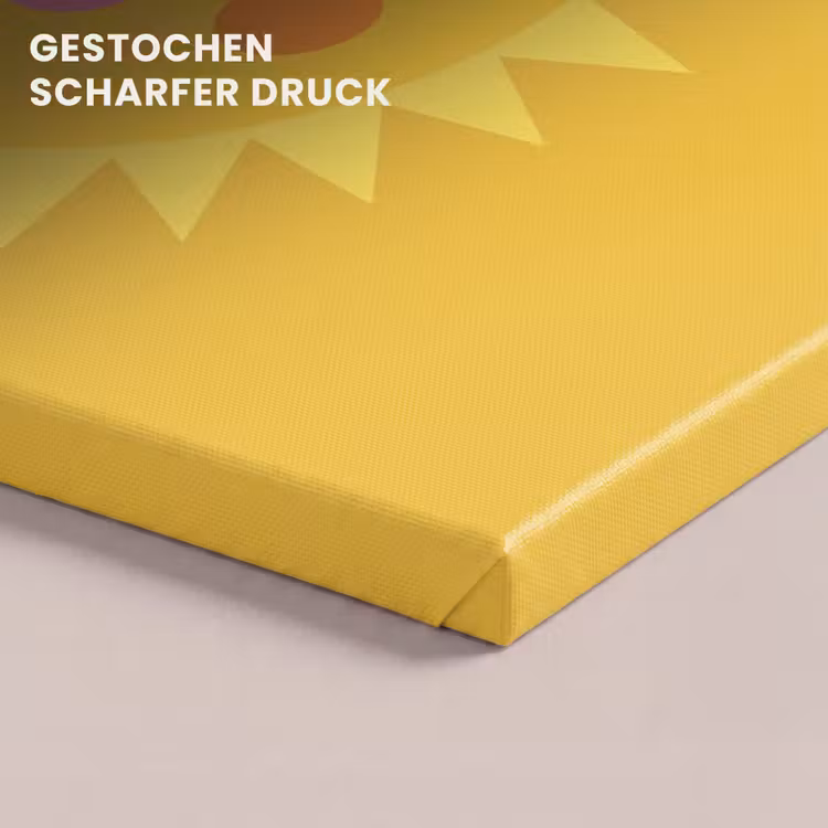Leinwandbild - Sonne – Gesicht – Sommer – Illustration – Gelb — 4