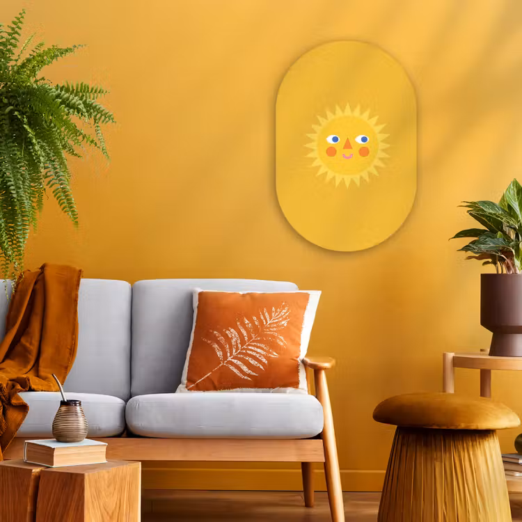 Forexbild Oval - Sonne – Gesicht – Sommer – Illustration – Gelb — 2