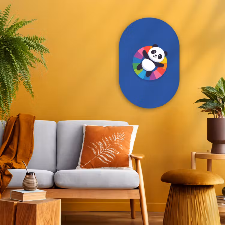 Forexbild Oval - Tiere – Cartoon – Farbenfroh – Modern – Verspielt — 2