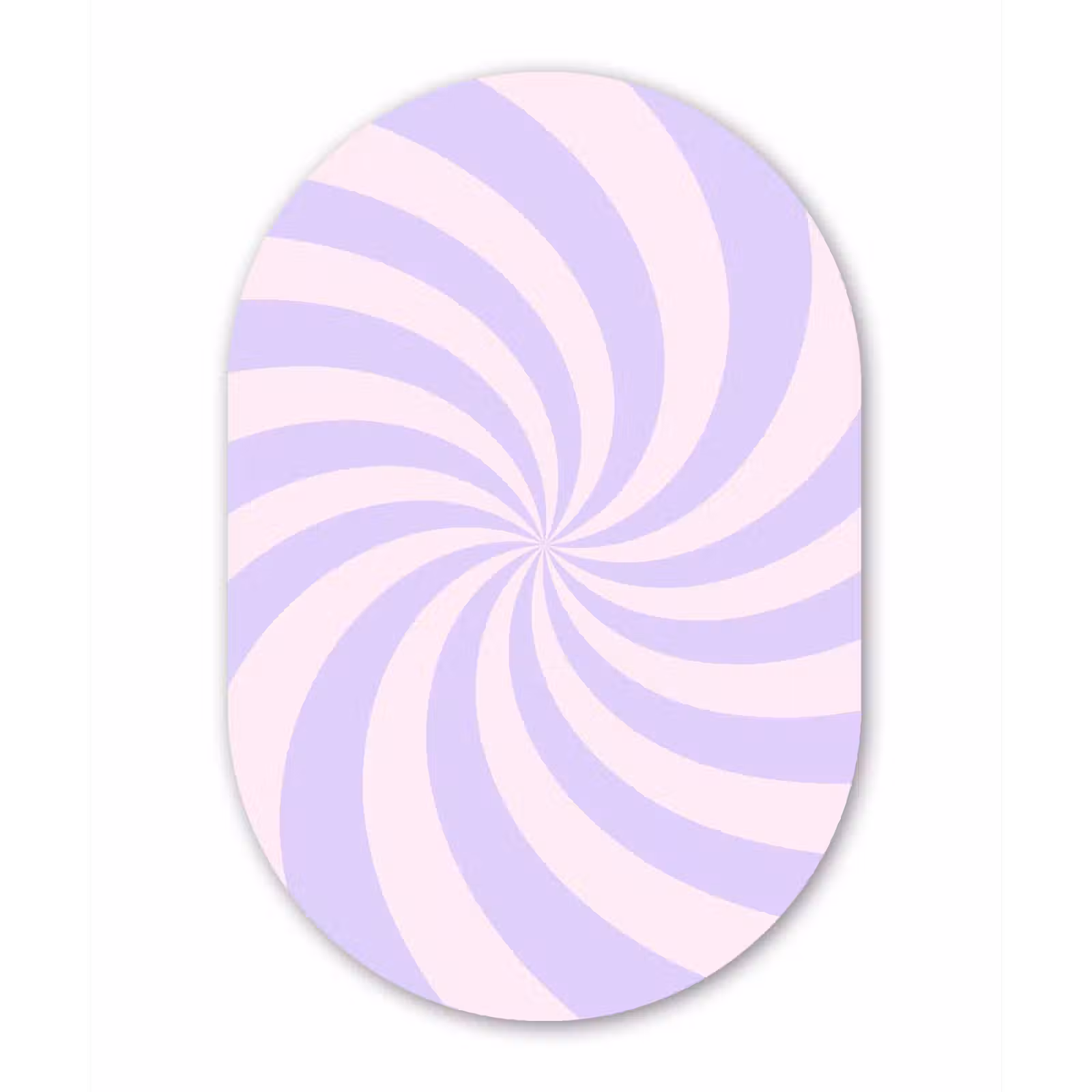 Glasbild Oval - Muster – Spirale – Abstrakt – Modern – Lila-Rosa — 1