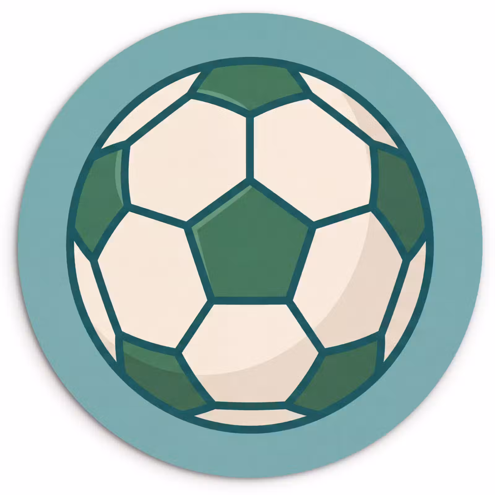 Forexbild Rund - Fußball – Geometrisch – Sport – Illustration – Blaugrün — 1