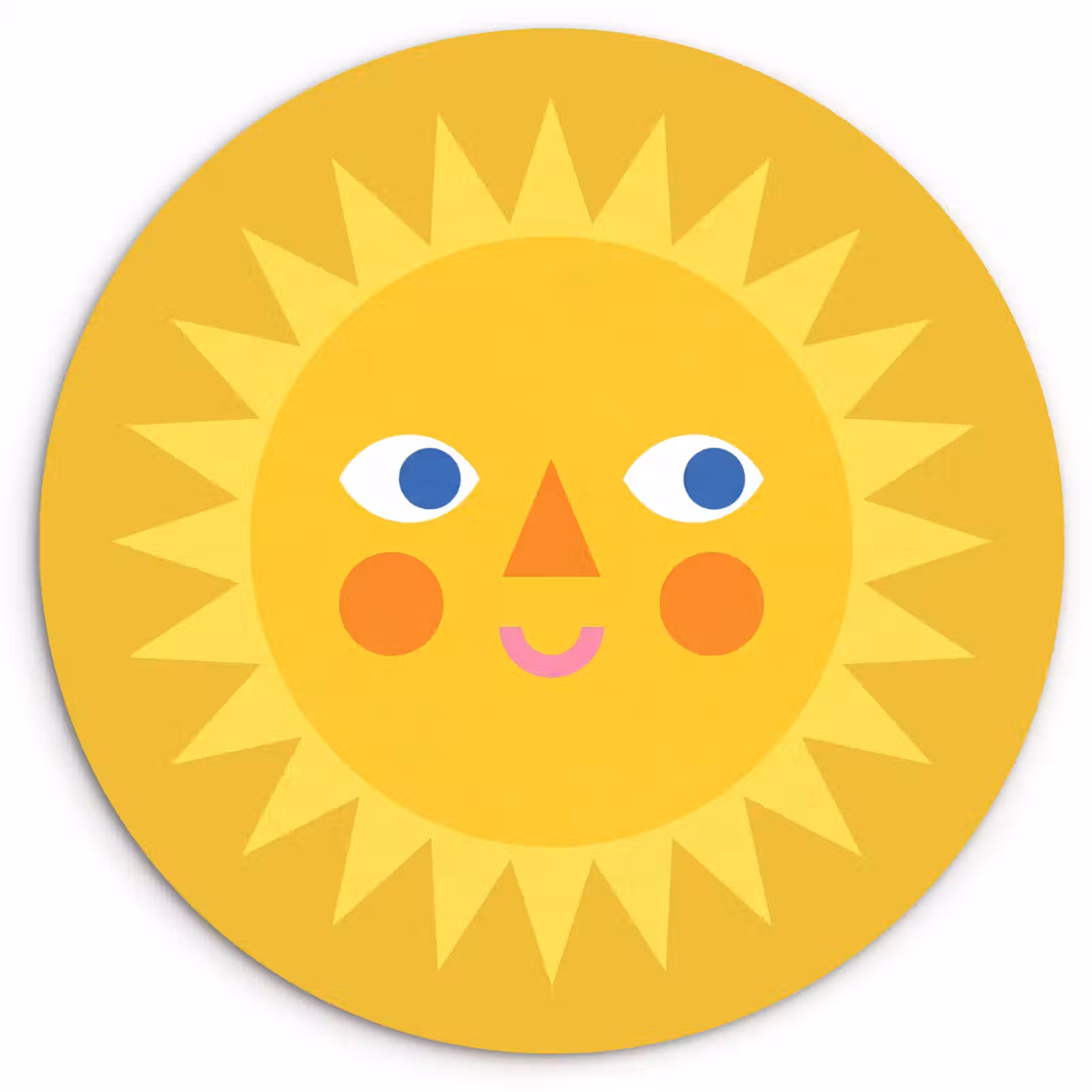 Forexbild Rund - Sonne – Gesicht – Sommer – Illustration – Gelb — 1