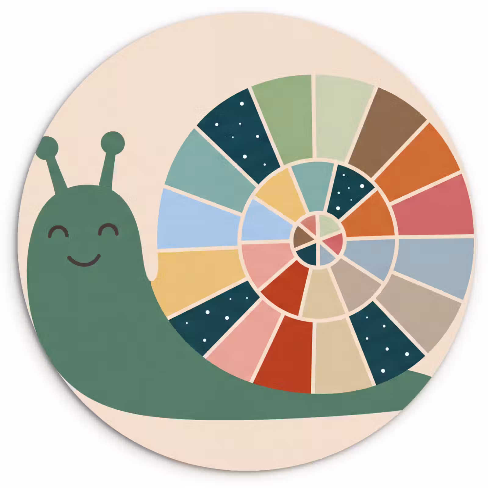 Forexbild Rund - Tiere – Schnecke – Bunt – Illustration — 1