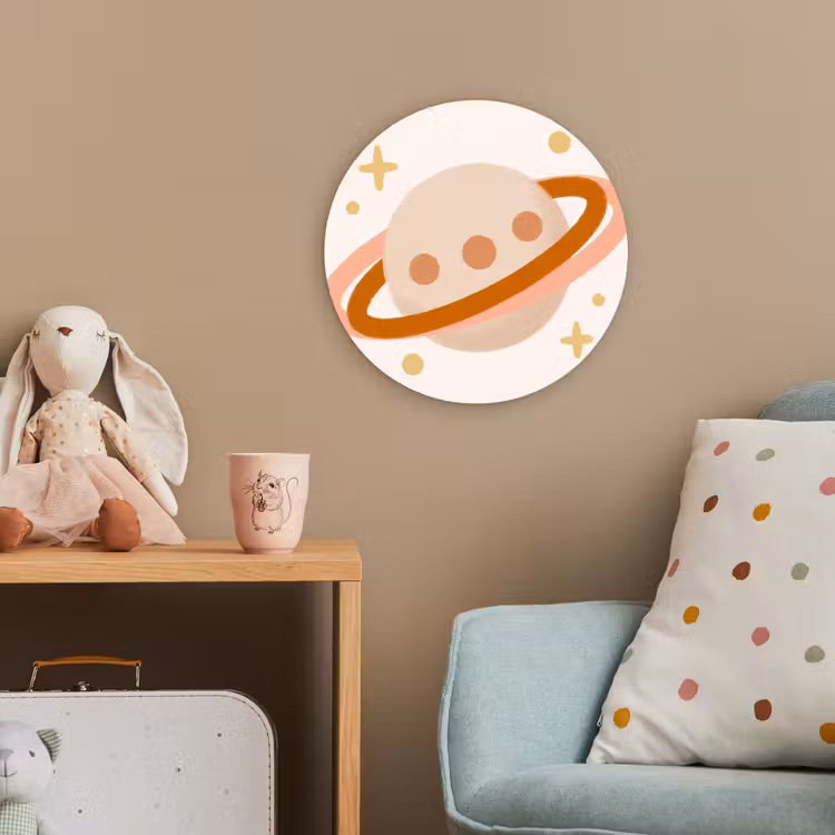 Forexbild Rund - Planet – Ringe – Weltraum – Illustration – Beige — 5