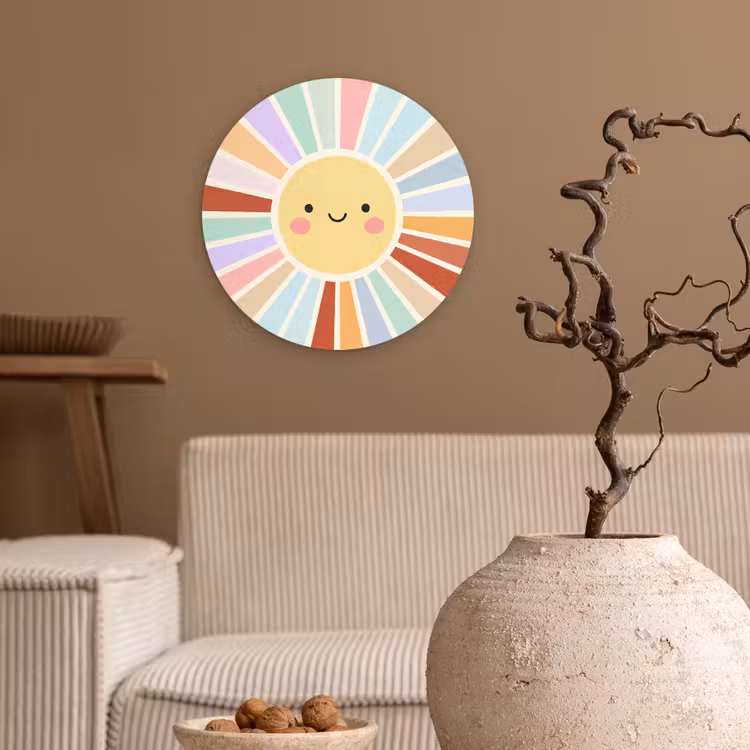 Forexbild Rund - Sonne – Strahlen – Fröhlich – Bunt – Abstrakt — 2