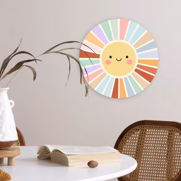 Forexbild Rund - Sonne – Strahlen – Fröhlich – Bunt – Abstrakt — 4