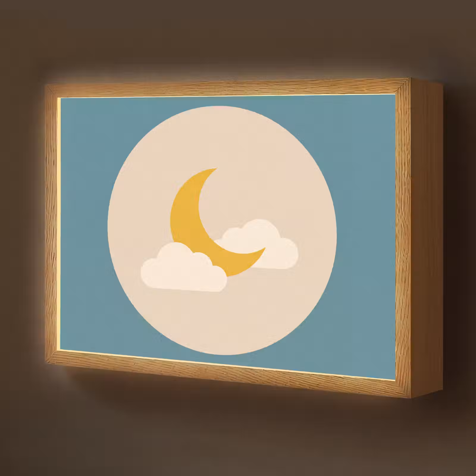 Nachtlicht Kinder - Mond – Wolken – Natur – Abstrakt – Gelb — 1