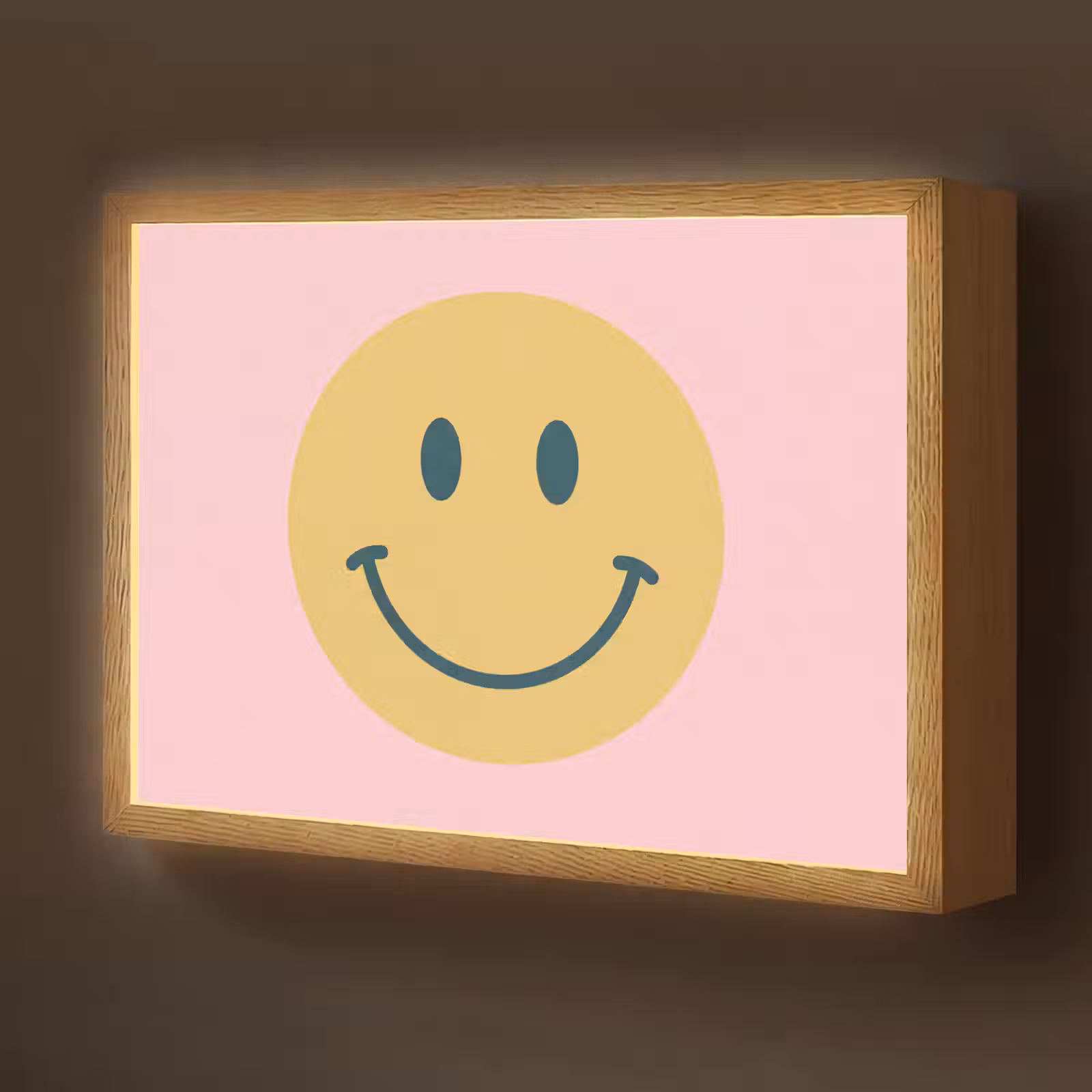 Nachtlicht Kinder - Smiley – Gelb – Rosa – Symbol – Minimalistisch — 1