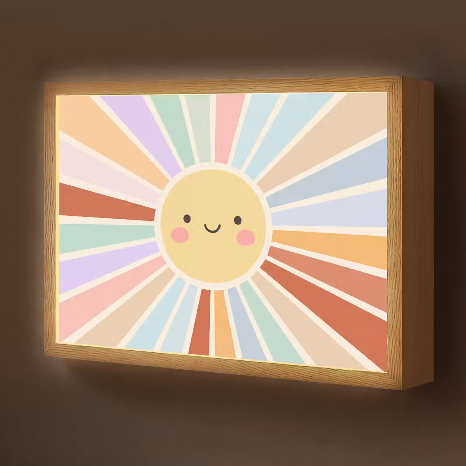 Nachtlicht Kinder - Sonne – Strahlen – Fröhlich – Bunt – Abstrakt — 1