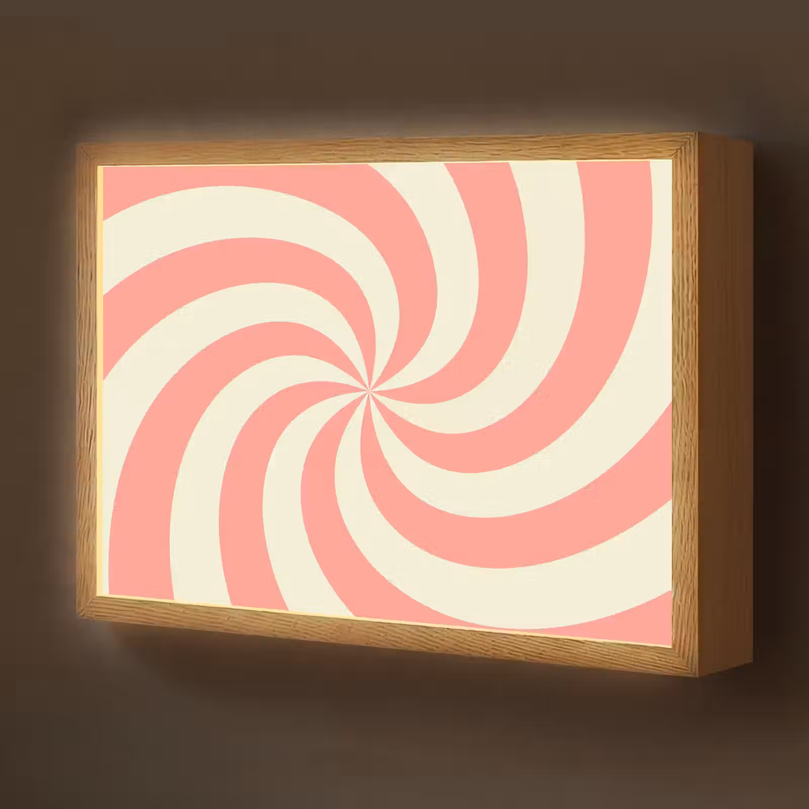 Nachtlicht Kinder - Spirale – Muster – Abstrakt – Rosa – Beige — 1