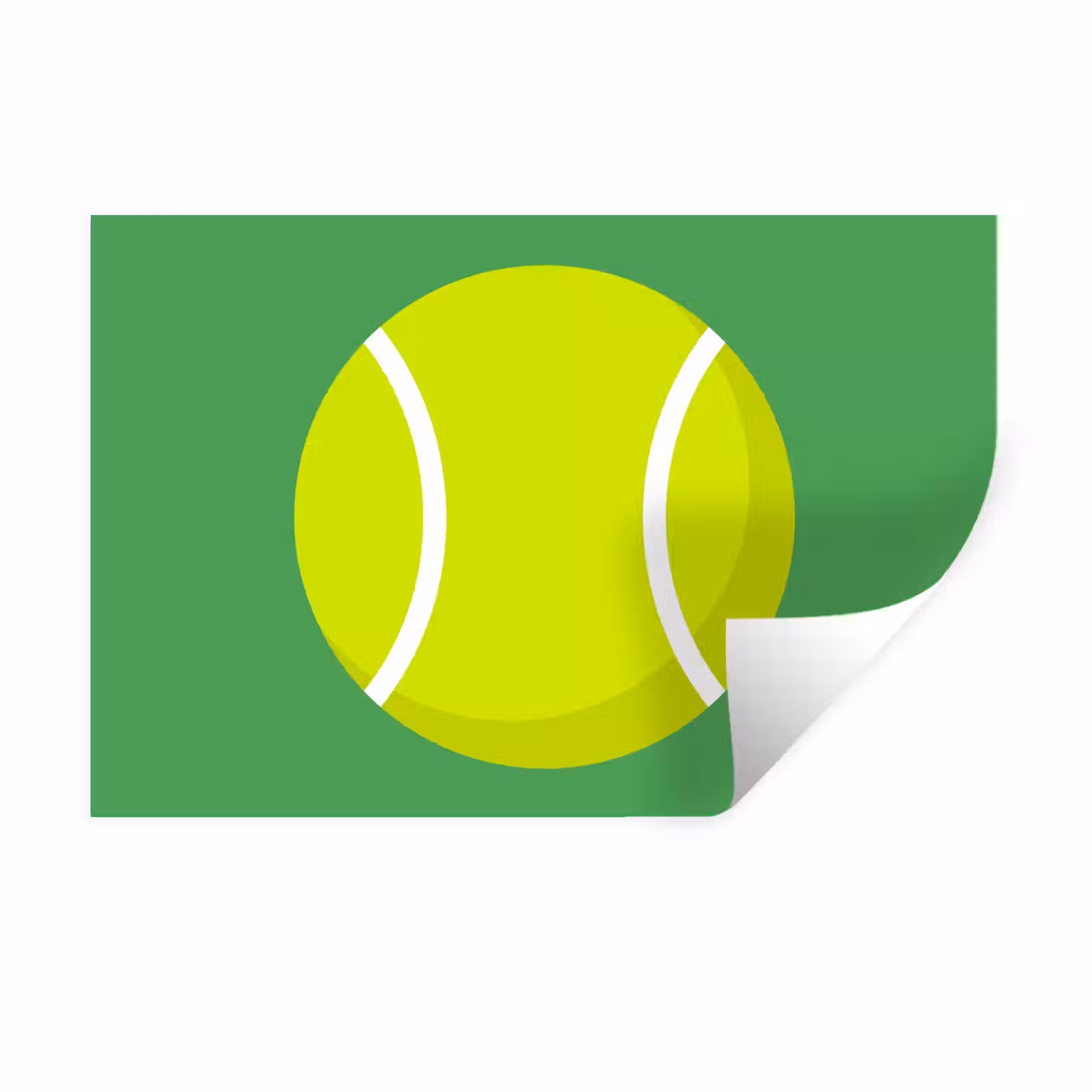 Wandtattoo – Ball – Gelb – Sport – Grün – Illustration — 1