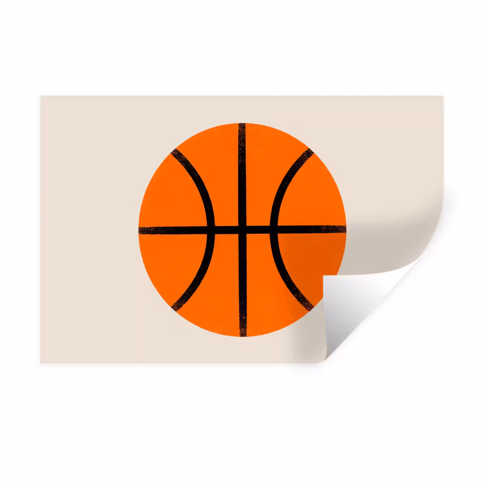 Wandtattoo – Basketball – Ball – Sport – Illustration – Orange — 1