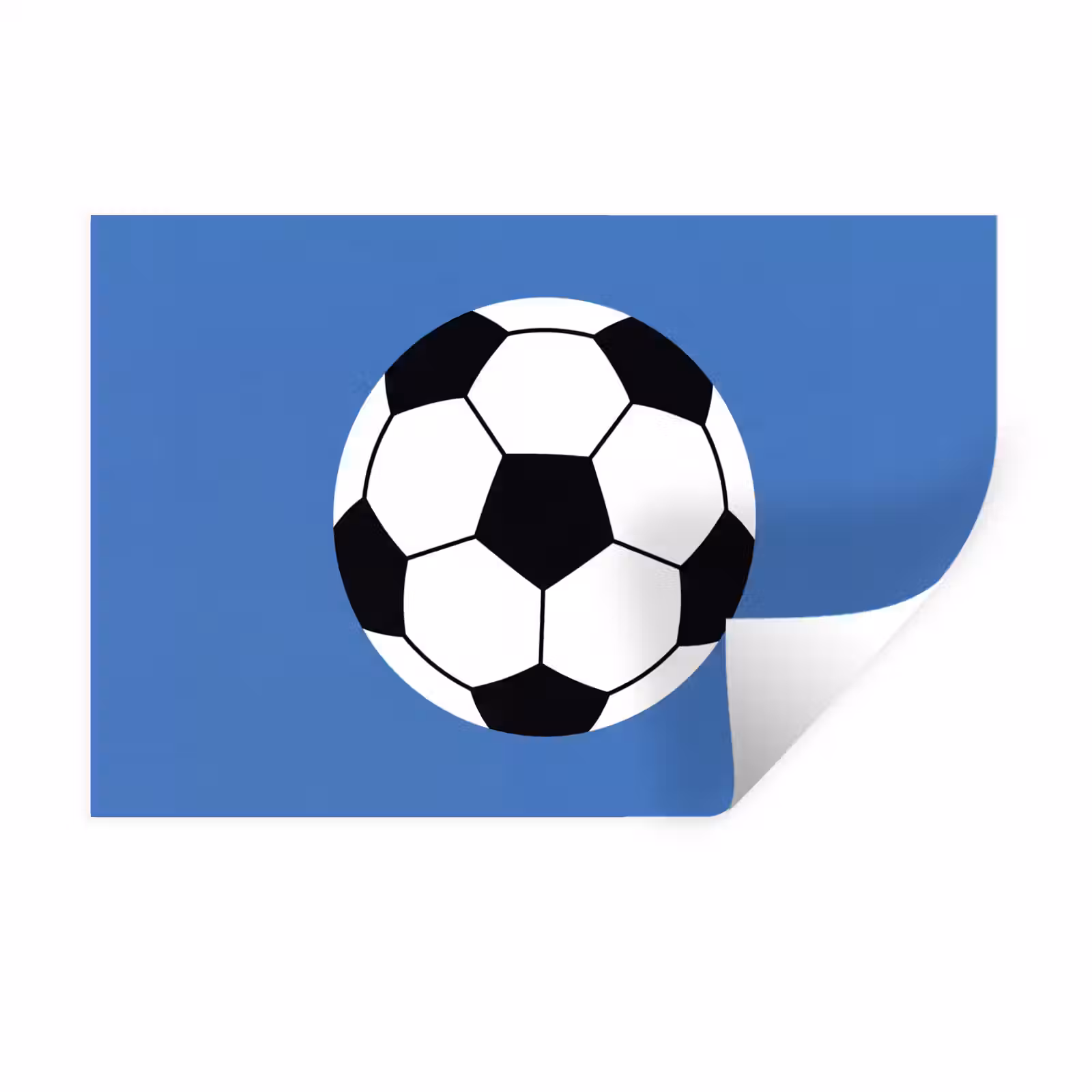 Wandtattoo – Fußball – Schwarz-Weiß – Sport – Illustration – Blau — 1