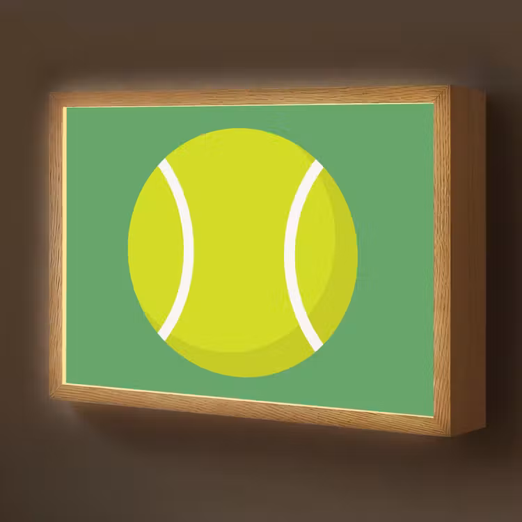 Nachtlicht Kinder - Ball – Gelb – Sport – Grün – Illustration — 1