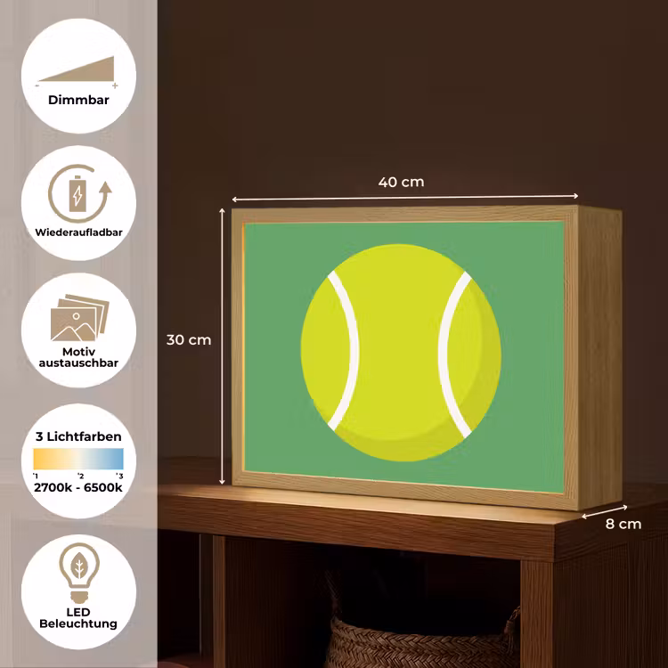 Nachtlicht Kinder - Ball – Gelb – Sport – Grün – Illustration — 10