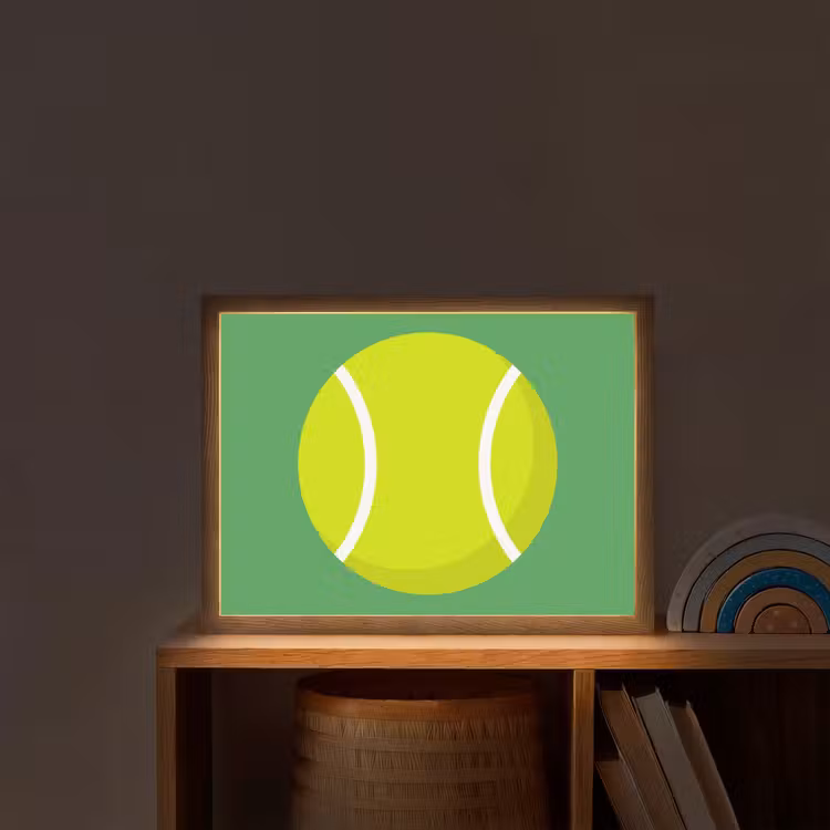 Nachtlicht Kinder - Ball – Gelb – Sport – Grün – Illustration — 2