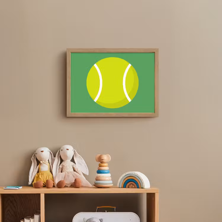 Nachtlicht Kinder - Ball – Gelb – Sport – Grün – Illustration — 3