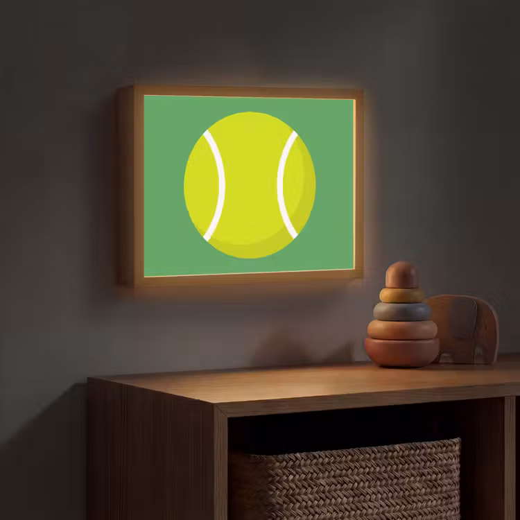 Nachtlicht Kinder - Ball – Gelb – Sport – Grün – Illustration — 4