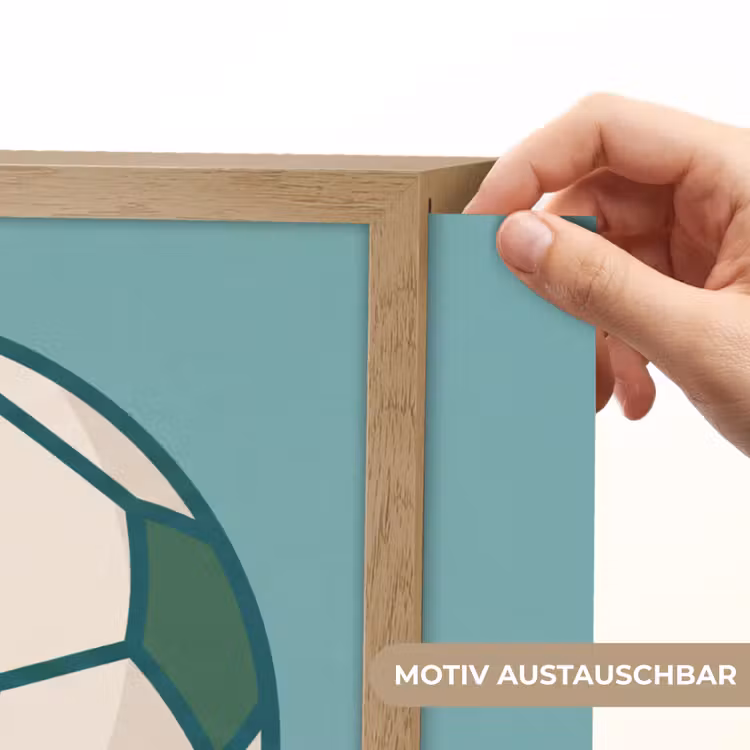 Nachtlicht Kinder - Fußball – Geometrisch – Sport – Illustration – Blaugrün — 5