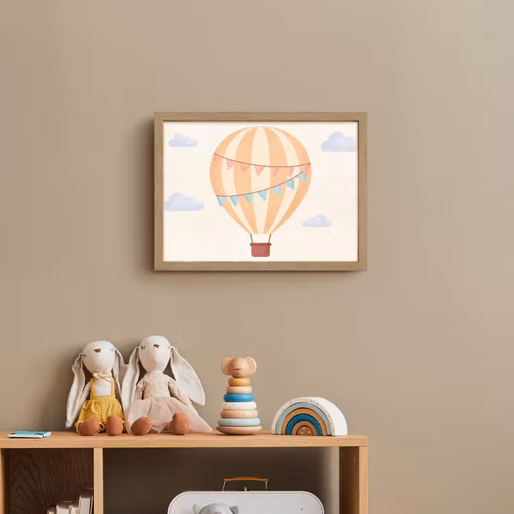 Nachtlicht Kinder - Heißluftballon – Wolken – Illustration – Sanft – Kinderzimmer — 3