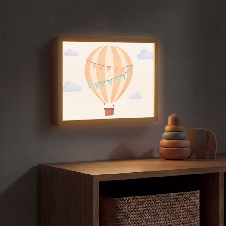 Nachtlicht Kinder - Heißluftballon – Wolken – Illustration – Sanft – Kinderzimmer — 4