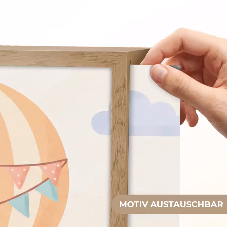 Nachtlicht Kinder - Heißluftballon – Wolken – Illustration – Sanft – Kinderzimmer — 5