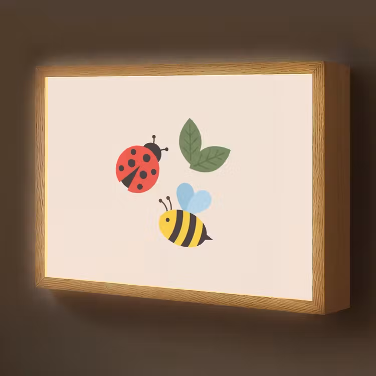 Nachtlicht Kinder - Insekt – Blatt – Natur – Verspielt – Illustration — 1