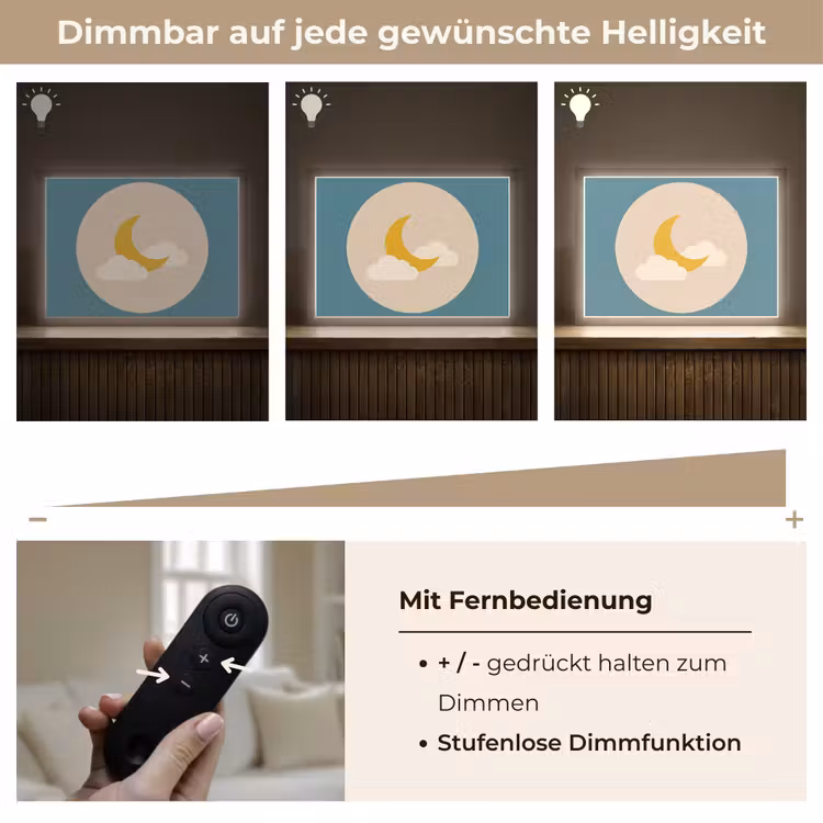 Nachtlicht Kinder - Mond – Wolken – Natur – Abstrakt – Gelb — 7
