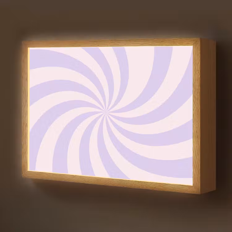 Nachtlicht Kinder - Muster – Spirale – Abstrakt – Modern – Lila-Rosa — 1