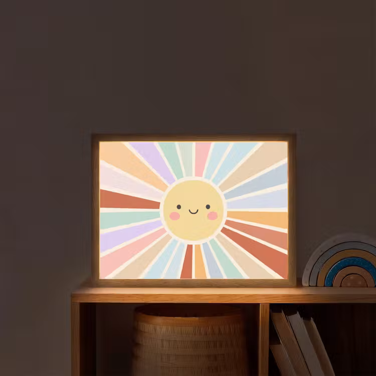 Nachtlicht Kinder - Sonne – Strahlen – Fröhlich – Bunt – Abstrakt — 2
