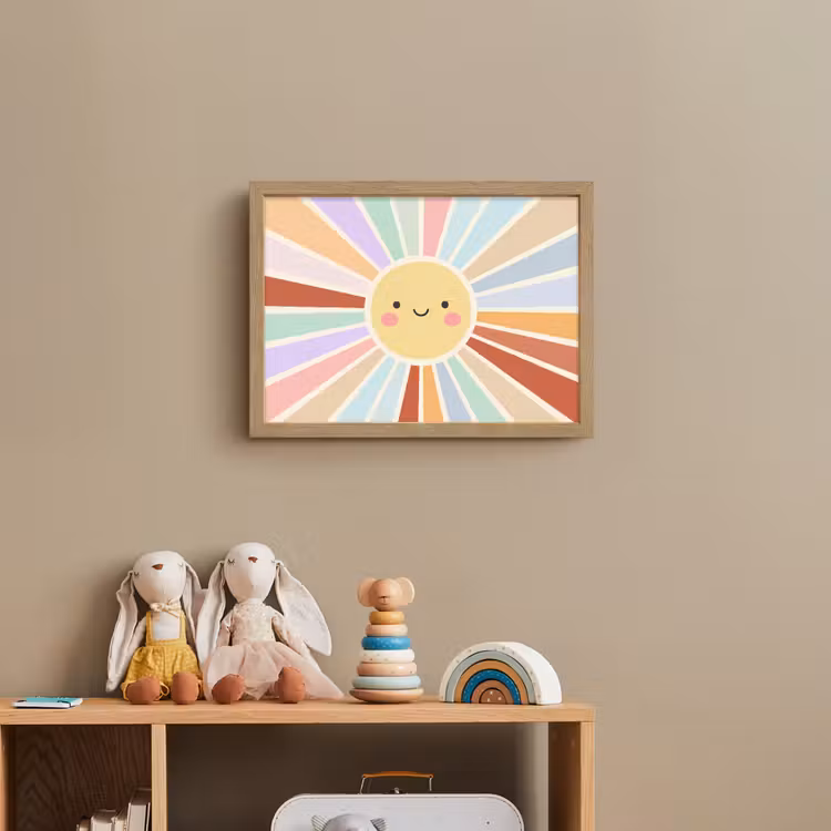 Nachtlicht Kinder - Sonne – Strahlen – Fröhlich – Bunt – Abstrakt — 3