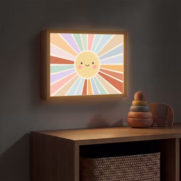 Nachtlicht Kinder - Sonne – Strahlen – Fröhlich – Bunt – Abstrakt — 4