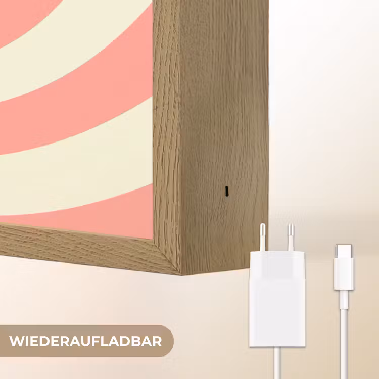 Nachtlicht Kinder - Spirale – Muster – Abstrakt – Rosa – Beige — 9