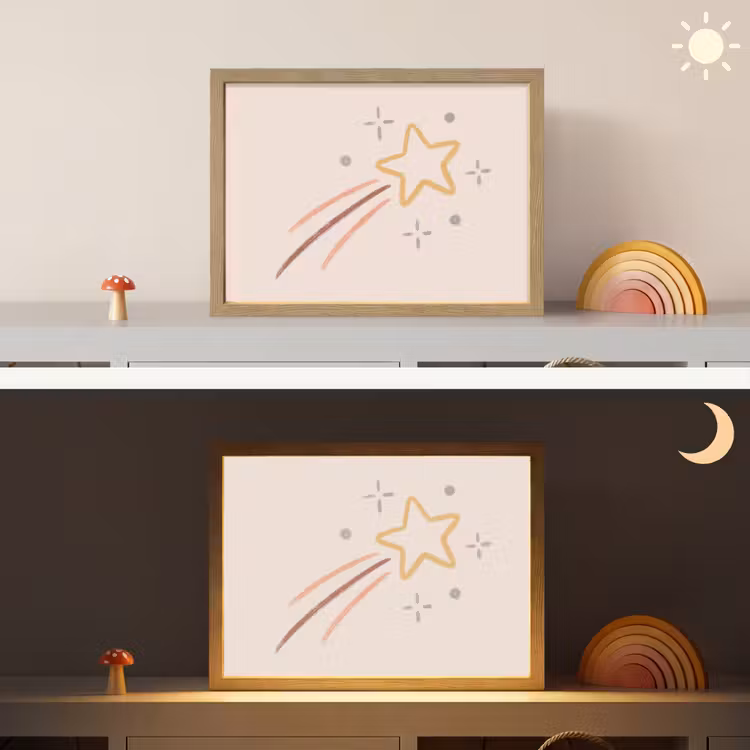 Nachtlicht Kinder - Stern – Fallend – Illustration – Pastell — 6