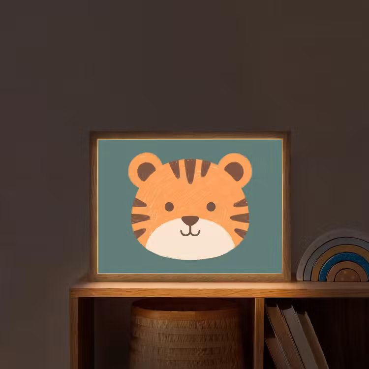 Nachtlicht Kinder - Tiere – Kopf – Orange – Illustration – Modern — 2