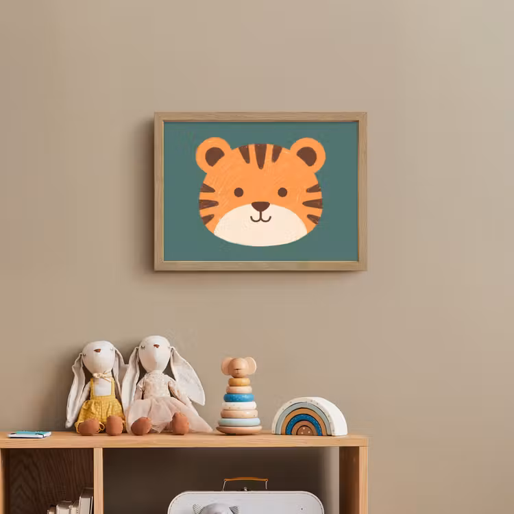 Nachtlicht Kinder - Tiere – Kopf – Orange – Illustration – Modern — 3