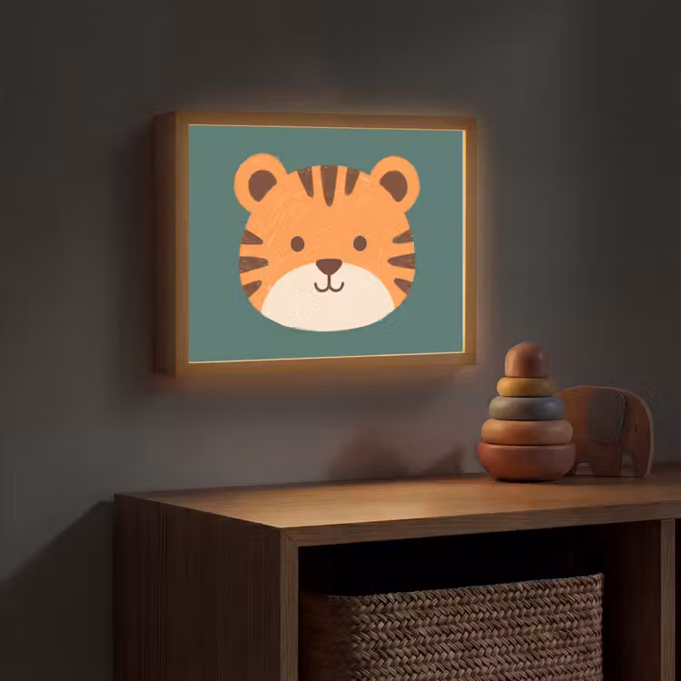 Nachtlicht Kinder - Tiere – Kopf – Orange – Illustration – Modern — 4