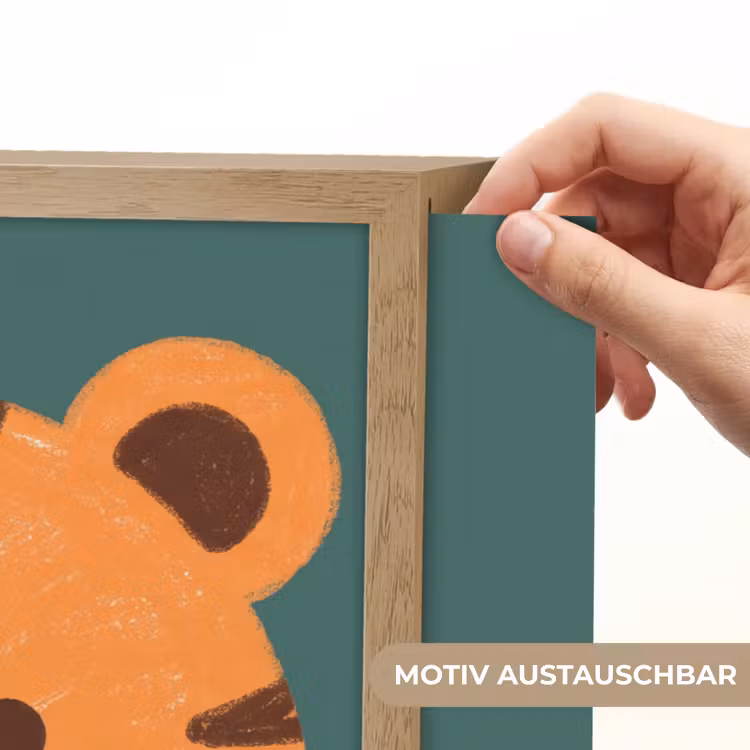 Nachtlicht Kinder - Tiere – Kopf – Orange – Illustration – Modern — 5