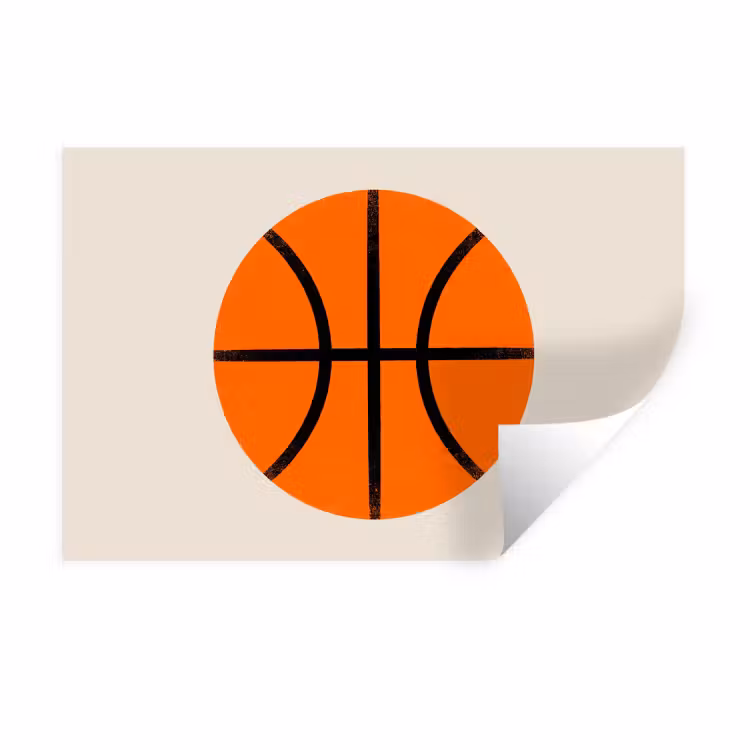 Wandtattoo – Basketball – Ball – Sport – Illustration – Orange — 1