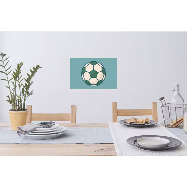 Wandtattoo – Fußball – Geometrisch – Sport – Illustration – Blaugrün — 4